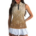 thumbnail image 3 of HUIACONG Sleeveless Top in Gold Glitter Pattern, Polyester Fabric for Ladies Daily Wear and Patriotic Anniversary Events, 3 of 7