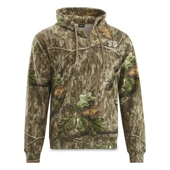 Sportsman's Guide Quarter-Zip Pullover Camo Hoodie, Mossy Oak Country Roots Camo MEDIUM