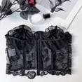 thumbnail image 4 of Corsé De Encaje Sexy Sin Tirantes Para Mujeres De La Suerte/Top De Tubo Brasier Bustier De Malla Floral Rosapangjing, 4 of 4