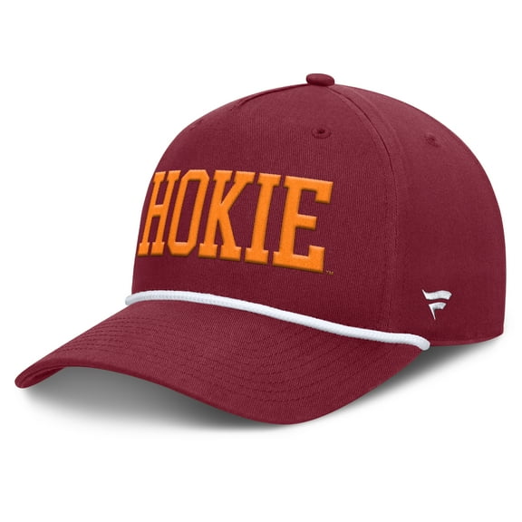 Men's Fanatics Maroon Virginia Tech Hokies Foul Ball Rope Adjustable Hat