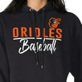 thumbnail image 3 of Women's G-III 4Her by Carl Banks  Black Baltimore Orioles Team Fleece Pullover Hoodie, 3 of 3
