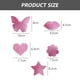 thumbnail image 2 of 10 Pares De Cubiertas De Pezones De Lentejuelas Cubiertas De Pezones De Múltiples Formas Pastas De Satén Pastosas Desechables Para Mujeres - Rosa, 2 of 5