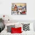 thumbnail image 4 of Nawypu  Christmas Town and Snowman Artwork Print on Canvas, Christmas Theme Wall Art Decorations for Home Living Room Decor, 4 of 4