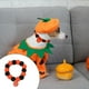 thumbnail image 1 of Collar de Bolas de Pelo para Mascotas con Diseño de Calabaza y Cascabeles para Gatos | Naranja | Talla M (20-28 Cm) | Diseño Festivo | Poliéster Ligero | 1 Collar de Bolas de Pelo, 1 of 6