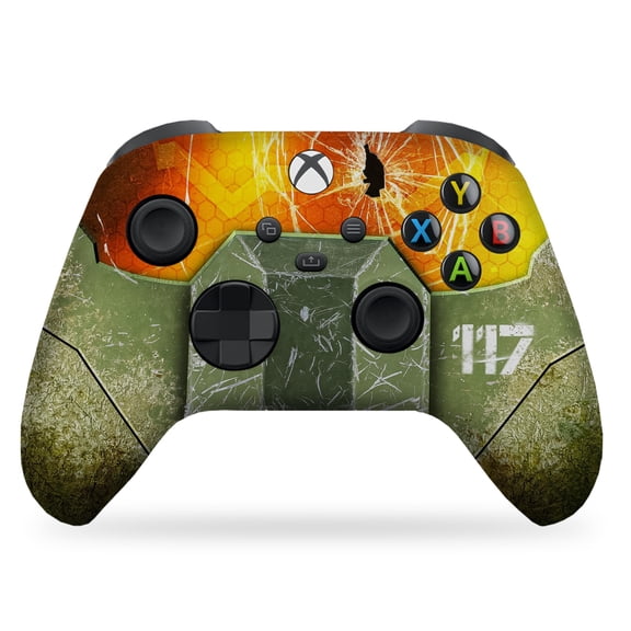 DreamController Hallo Mastter Cheif X-box Controller Wireless compatible with X-box One/Series X/S Proudly Customized in USA I Permanent HYDRODIP Print(NOT JUST A SKIN)(MODDED) [video game]