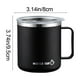 thumbnail image 3 of Taza de agua aislante de acero inoxidable 400ml – Vaso de café de doble pared con tapa empujante, impermeable, resistente, para bebidas calientes y frías, Negra/blanca/gris, 3 of 8