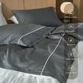 thumbnail image 4 of MooMee Extra Long Staple Cotton Queen Sheet Set 600 TC Egyptian Cotton Texture Silky Sateen Smooth Luxury (Dark Grey), 4 of 6