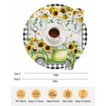 thumbnail image 6 of 13 Inch Round Placemats Set of 6, Sunflowers Non Slip Heat Insulation PP Table Mats, Spring Farmhouse Country Truck Leaf Wood Grain Washable Place Mats for Kitchen Dining Party Table Decor, 6 of 7