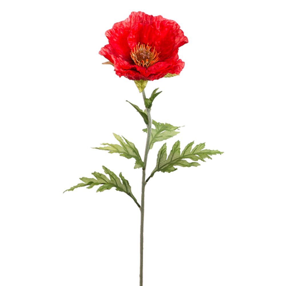 Club Pack of 24 Red Poppy Flower Artificial Floral Craft Sprays 28