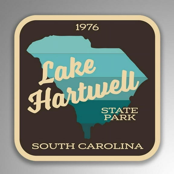 Lake Hartwell State Park Decal Sticker | 4-Inches By 4-Inches | Vinyl Sticker | UV Protective Laminate | SP108