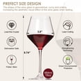 thumbnail image 3 of Juego de 6 copas de vino blanco y rojo cocodrilo, cristal sin plomo de 480 ml, 3 of 7