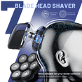 thumbnail image 5 of Nogroa Head Shaver Set, 7D Electric Hair Razor for Bald Men, 8-in-1 IPX6 Waterproof Cordless Rechargeable Wet/Dry Clipper Nose Trimmer Grooming Kit with Type C Charge, LED Display, 5 of 10