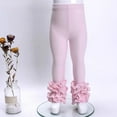 thumbnail image 4 of KYAIGUO 12M-8Y Girls' Ruffle Leggings for Infant Baby Toddler Solid Color Cotton Leggings Pants, 4 of 6