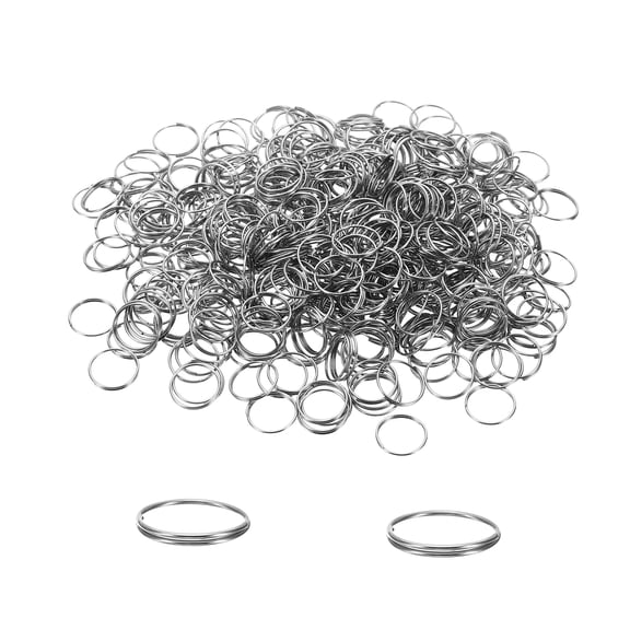 Uxcell 11mm/0.43'' OD 1000Pcs 304 Stainless Steel Chandelier Split Rings Mini Split Rings, Silver