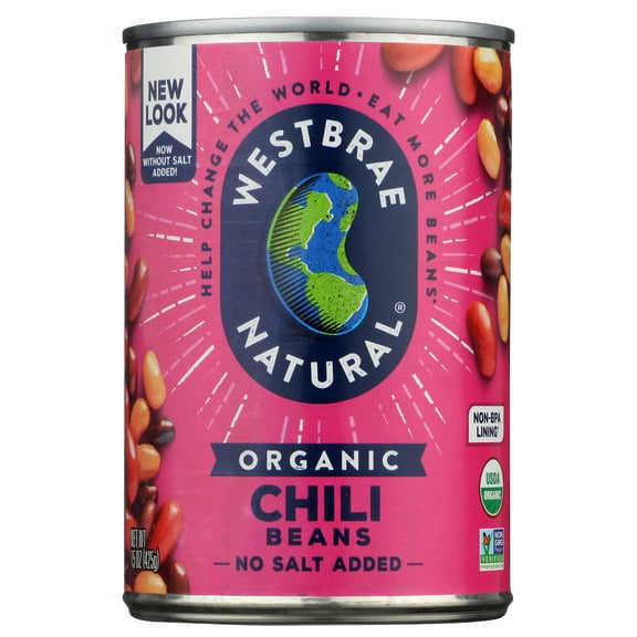 Pack of 12, Westbrae Organic Chili Beans, 15 oz