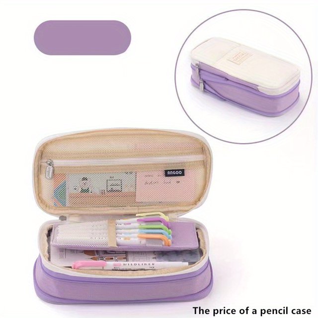 Estuche De Lápices De Gran Capacidad Papelería Útiles Escolares Estuches De Lápices Bolsa De Almacenamiento De Escritorio De Oficina Estuche De Bolígrafos De Regalo Para Estudiantes Caja De Bolsas Est