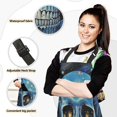 thumbnail image 5 of Art Starry Sky Skull Oven Mitts and Pot Holders with Chef Apron,Set of 5 Heat Resistant Kitchen Gloves and Silicone Non-Slip Potholders Adjustable Neck Buckle Chef Apron, 5 of 6