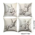 thumbnail image 3 of FeiFu 4-Pack Easter Pillowcovers Egg Printed Cushion Cases Festive Holiday Throw Pillowcovers for Sofa Living Room Home Easter Decoration, 3 of 6