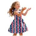 thumbnail image 6 of dmqupv Girls USA Dress Girls Dress Toddler American Flag Dresses Flutter Sleeve Patriotic Clothes Independence Day Outfits Wine,1-2 Years, 6 of 6