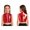 Red, variant on Girls Sequins Dance Tops Party Cha-cha Performance Competition Sparkly Garment Ruffle Vest Blue 8