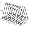 thumbnail image 3 of yeacher Metal Record Stand - Record Storage | Triangle Display Stand for 60 Records | LP Storage Case Newspaper Rack | Vinyl Record Holder for Office, CD, Magazine（Black）, 3 of 7