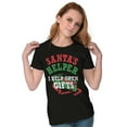 thumbnail image 3 of Christmas Santa's Helper Open Presents Womens Slim Fit Graphic Tee Brisco Brands S, 3 of 5