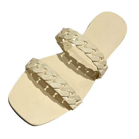 

KI-8jcuD Fisherman Sandals For Women Casual Women S Flat Summer Bottom Slippers Fashion And Beach Chain Spring Sandals Women S Slipper Pumpkin Slippers For Women Womens Plaid Slippers Womens