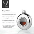 thumbnail image 3 of Viski Stainless Steel Scope Liquor Flask for Camping, Picnic, Outdoor, 5oz, 3 of 6
