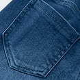 thumbnail image 6 of LOVZFMLL Girls Jeans Straight-Leg Loose Fit Pants Solid Casual Long Denim Pants Elastic Waist with Back Pockets Girls Clothes S, 6 of 8