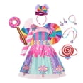 thumbnail image 4 of Princess Candy Dress For Girl Lollipop Prium Carnival Party Clothing Kids Cosplay Fancy Rainbow Unicorn Costume Outfits 3-10Y, 4 of 5