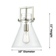 thumbnail image 3 of Innovations Lighting  Newton Cone - 1 Light 10" Stem Hung Pendant Satin Nickel/Seedy, 3 of 4