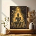 thumbnail image 6 of Golden Buddha Statue Decorative Painting/Canvas Art， Suitable for Living Room， Bedroom， Meditation Room， Yoga Studio， Office， Temple，Zen Room， Prayer Room and Spiritual Space., 6 of 8