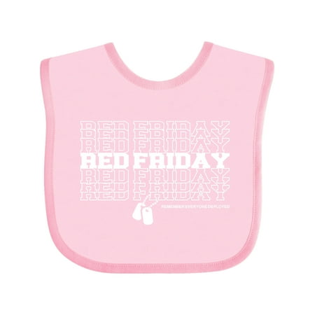 

Inktastic Athletic Red Friday Dog Tags Gift Baby Boy or Baby Girl Bib