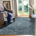 thumbnail image 2 of SAFAVIEH Vintage Salima Medallion Area Rug, Light Blue/Dark Blue, 5'3" x 7'6", 2 of 7