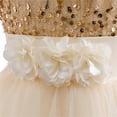 thumbnail image 6 of Gelikeya Christmas Outfit Girl Size 14-15 Elegant Formal Birthday Christmas Party Dresses Long Sleeve Fashion Cute Printed Tutu Dress (X02 Gold, 14-15 Years), 6 of 8