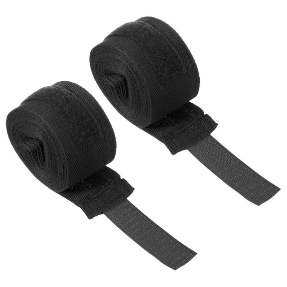 Uxcell Boxing Hand Wraps, 2 Pcs 197 Inch Elastic Boxing Wraps Cotton Fist Mitts Wrist Straps Protection, Black
