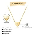thumbnail image 6 of Turandoss 14K Gold Plated Dainty Cz Tiny Heart Initial Pendant Necklace for Women Girls Kids Letter A-Z Jewelry Trend Personalized Birthday Gifts Gifts for Women Teen Girls, 6 of 7