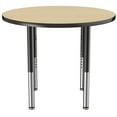 thumbnail image 3 of ECR4Kids 36in Round Everyday T-Mold Adjustable Activity Table Maple/Black/Black - Super Leg, 3 of 8