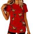 thumbnail image 3 of TaTaai Women's Everyday Summer Top Short Sleeve Round Neck Patterned Design Casual Printed Cotton Blend T-Shirt Gift, 3 of 7
