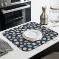 thumbnail image 3 of Pioneer Flower Floral Print Pattern Kitchen Dish Drying Mat 1 Pack, Ultra Absorbent Microfiber Drainer Mat, 16"x18", 3 of 6