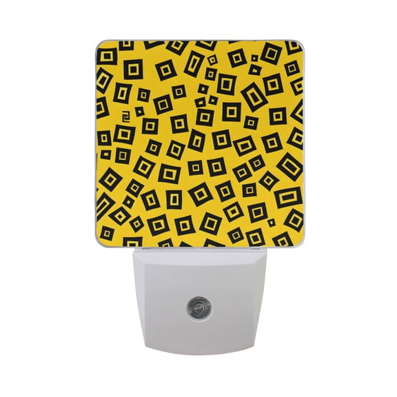 Fall Squares Night Light 2 Pack LED Nightlight Plug into Wall Dusk to Dawn Sensor Soft White