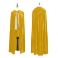 thumbnail image 4 of ICHUANYI Women's Fashion Mediaeval Cos Role Play Stage Costumes Velvet Hooded Coat Cloak Fall Winter Outwear, 4 of 6