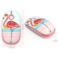 thumbnail image 2 of 2.4G Slim Wireless Mouse with Nano Receiver, Less Noise, Portable Mobile Optical Mice for Notebook, PC, Laptop, Computer, (Flamingo), 2 of 6