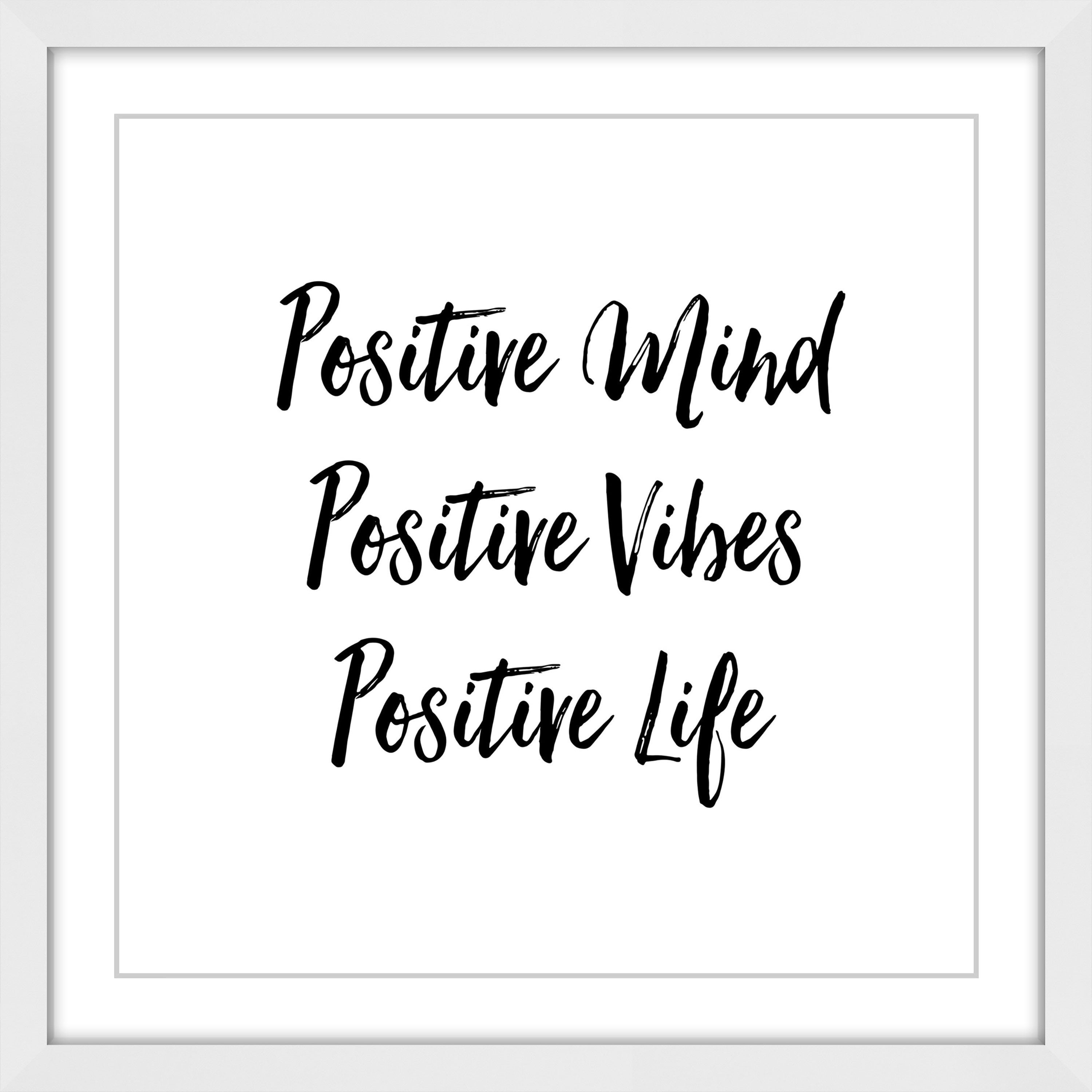 Marmont Hill "3 Positives" by Loretta So Framed Painting Art Print