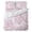 Pink, variant on Twin Size Duvet Cover 4 Piece Bedding Set Coastal Slate Blue Sea Shells Starfish Bed Sheet Sets Soft Microfiber Comforter Cover with Flat Sheet 2 Pillow Shams