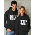 thumbnail image 4 of Better Together Valentine's Day Outfit Matching Hoodies for Couples Men Black XX-Large / Women Black Large, 4 of 4