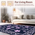 thumbnail image 2 of ODIKA 5'x7' Machine Washable Non-Slip Area Rug, Ethereal Moonlit Blossom Decorative High Traffic Rug with Pad, Pink, 385033, 2 of 8