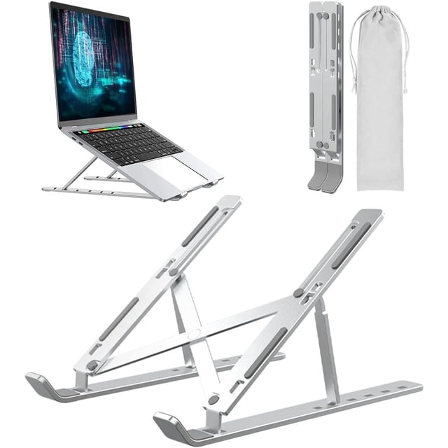 Soporte para Laptop, Soporte Portátil, Aluminio Enfriador para MacBook, iPad, Pro, Laptop Stand con Ventilación para Portátiles y Tabletas