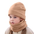 thumbnail image 6 of Gubotare Baby Girl Hats Girls Winter Beanie Hat with Double Knitted Pom Pom Warm Fleece Lined Knit Soft Skull Cap for Toddler Kids (Khaki,4-10 Years), 6 of 9