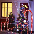 thumbnail image 4 of Bastón solar de Papá Noel, 8 modos de iluminación, luz de camino de bastón de caramelo, decoración navideña Hugtrwg Para estrenar, 4 of 9